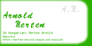 arnold merten business card